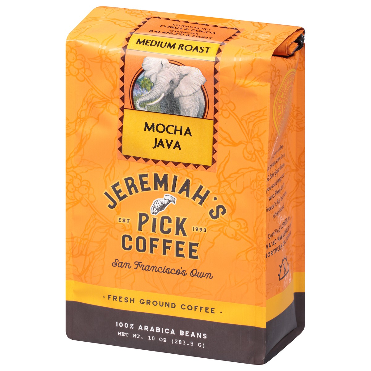 slide 8 of 12, Jeremiah's Pick Coffee Medium Roast Mocha Java Fresh Ground Coffee - 10 oz, 10 oz