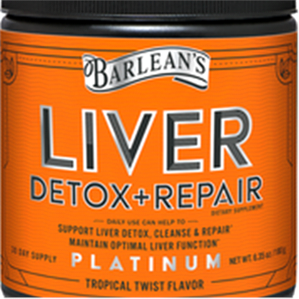 slide 1 of 1, Barleans Liver Detox and Repair – Tropical Fruit Powder, 6.4 oz