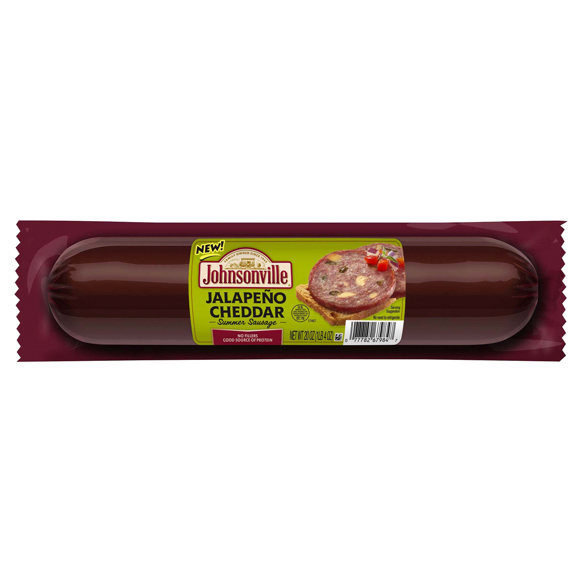 slide 1 of 1, Johnsonville Jalapeno Cheddar Summer Sausage, 12 ct; 20 oz