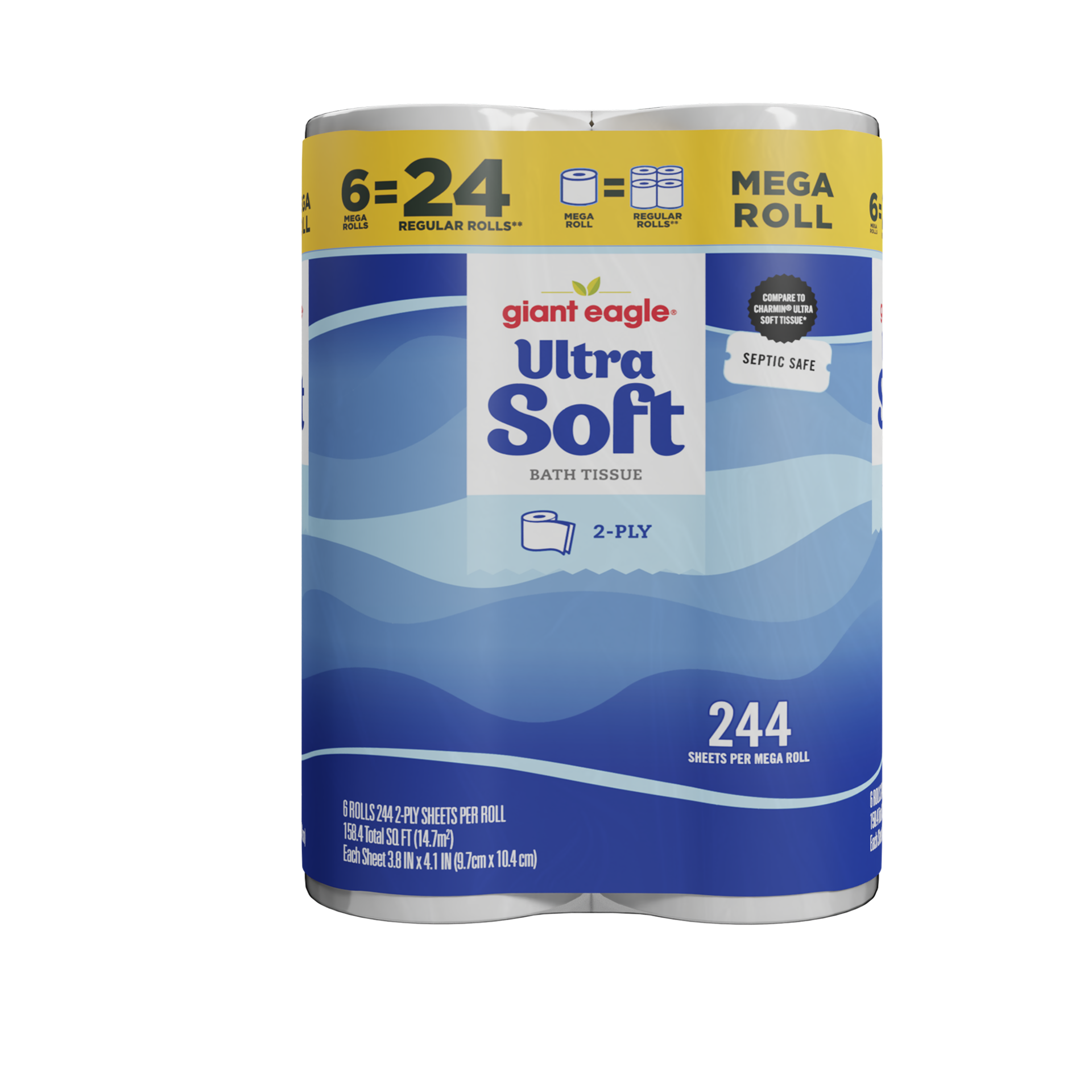slide 1 of 1, Ge Ultra Soft Bath 6 Mega Roll, 6 ct