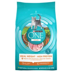 Purina ONE High Protein, Healthy Weight Plus Ideal Weight With Chicken Dry Cat Food Weight Control Formula