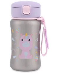Skiphop Besties Squad Stainless Steel Straw Bottle - Unicorn Unicorn NS