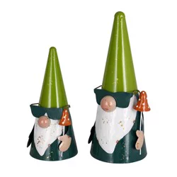 Hd Designs Outdoors Green Metal Gnomes
