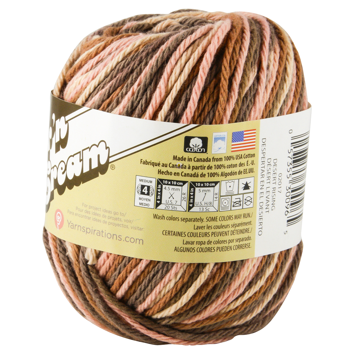 slide 2 of 3, Lily Sugar 'n Cream Yarn - Desert Rising Ombre, 1 ct