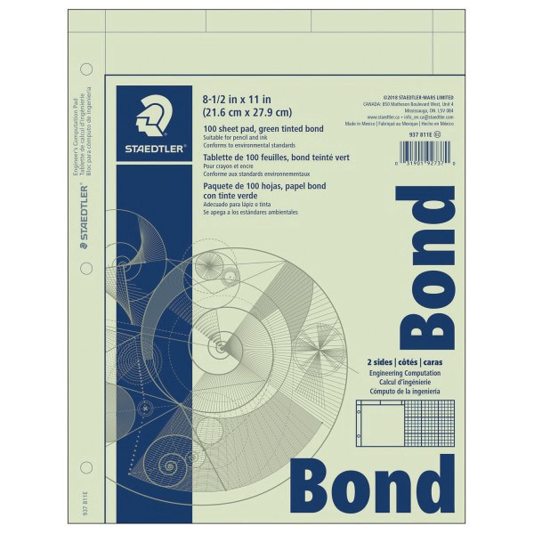 slide 1 of 5, STAEDTLER Engineering Computation Pad, 5 x 5 Grid, 100 ct