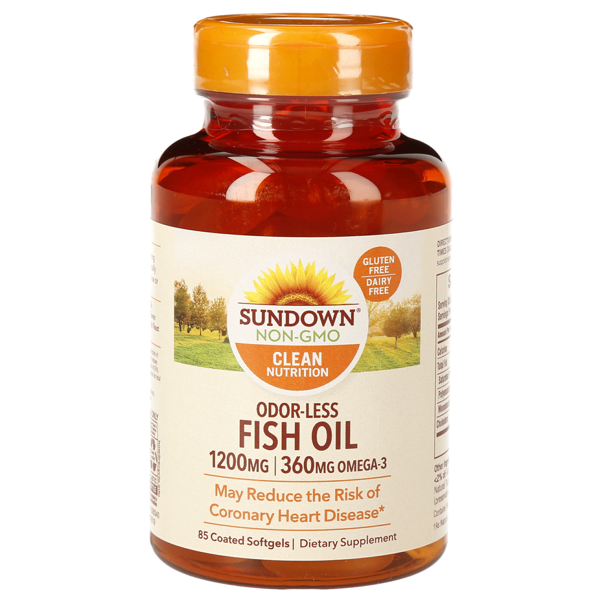 slide 1 of 1, Sundown Fish Oil 1200 mg Odorless Softgel, 60 ct