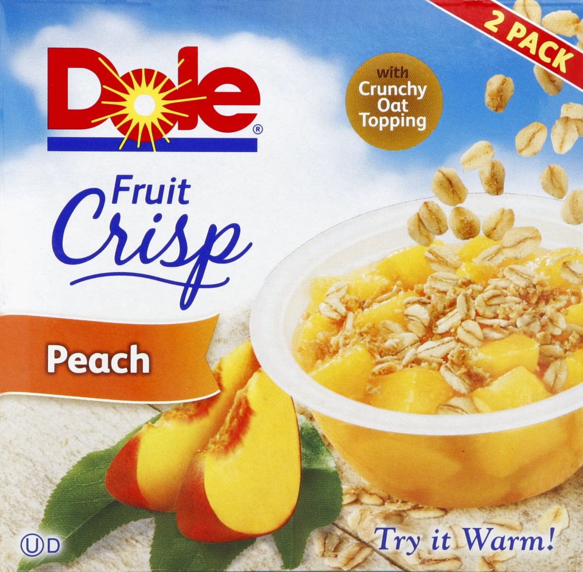 slide 2 of 4, Dole Peach Fruit Crisp, 2 ct; 4 oz