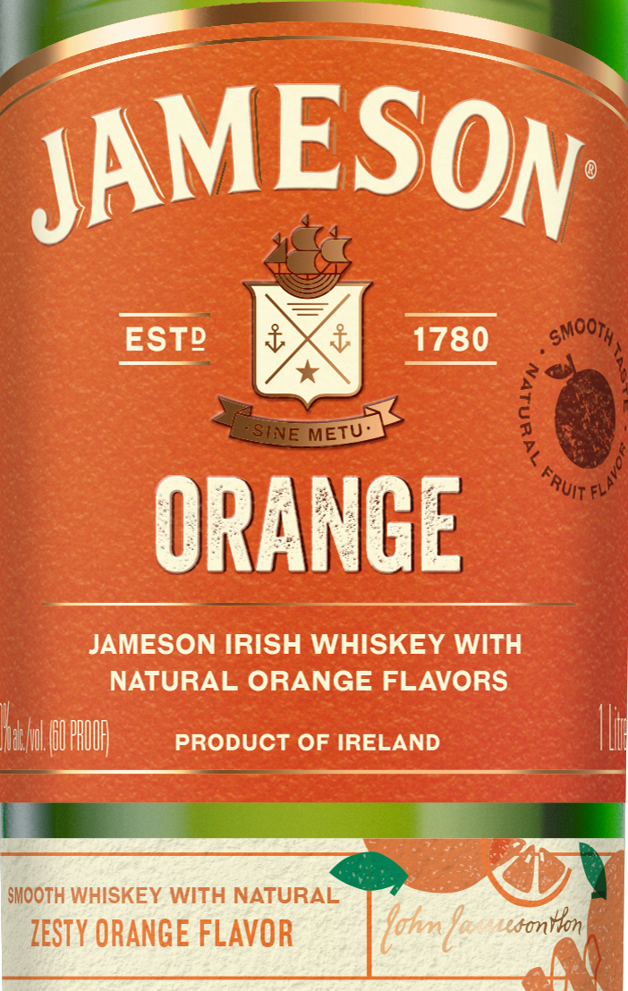 slide 10 of 10, Jameson Orange Irish Whiskey, 1 L Bottle, 30% ABV, 