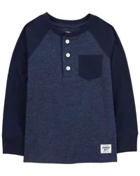 Oshkosh Baby Pocket Henley Navy 18M
