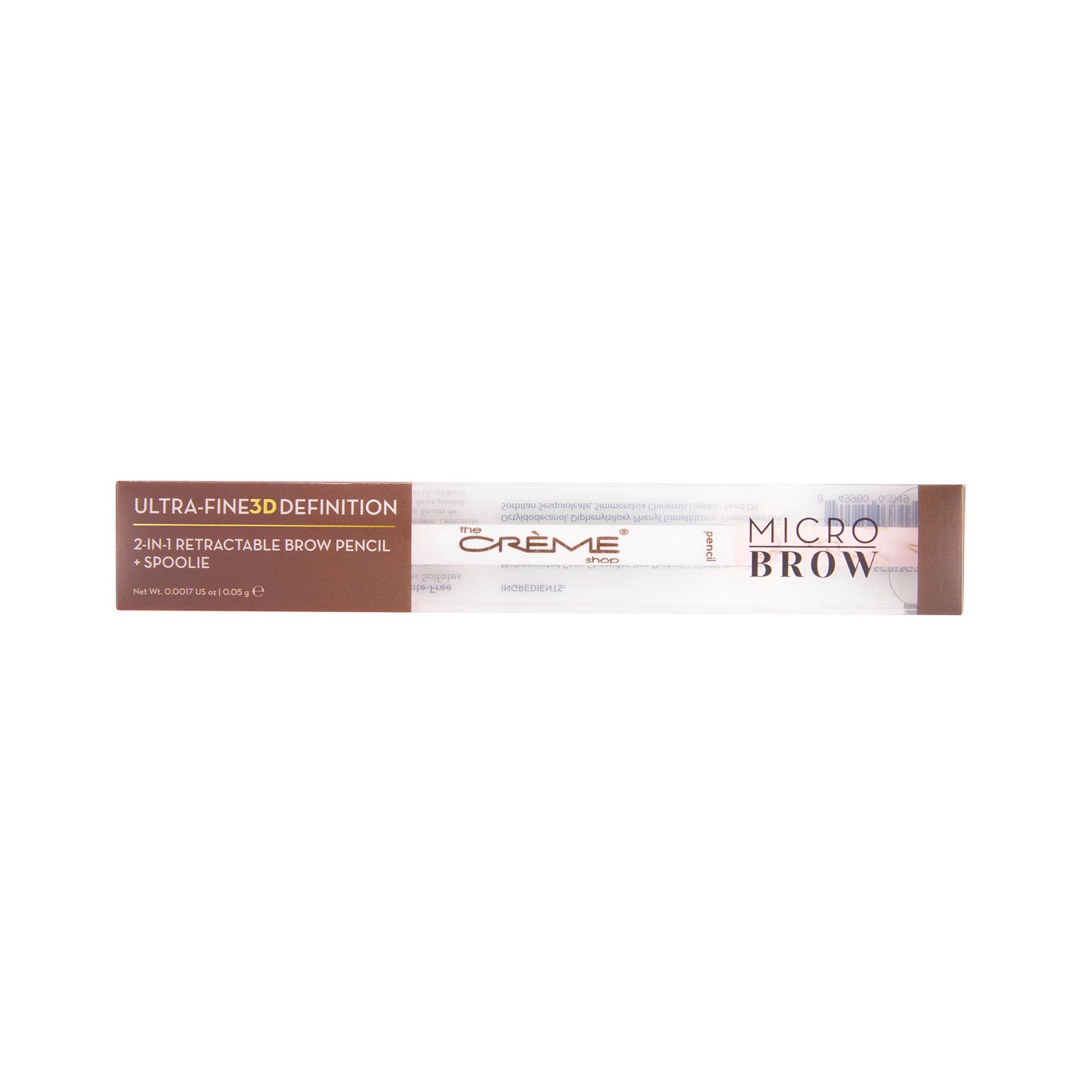 slide 1 of 1, The Crème Shop The Crme Shop Micro Brow Pencil & Spooley Dark Brown, 1 ct