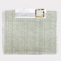 Room & Retreat Homespun Runner, Sage Green, 14 In X 72 In