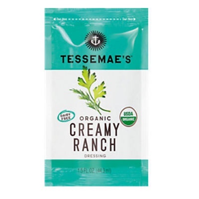 slide 1 of 1, Tessemae's Organic Creamy Ranch Dressing, 1.5 oz