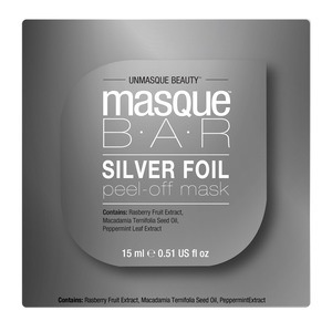 slide 1 of 1, Masque Bar Masque Bar Silver Foil Peel-Off Mask, 0.5 oz