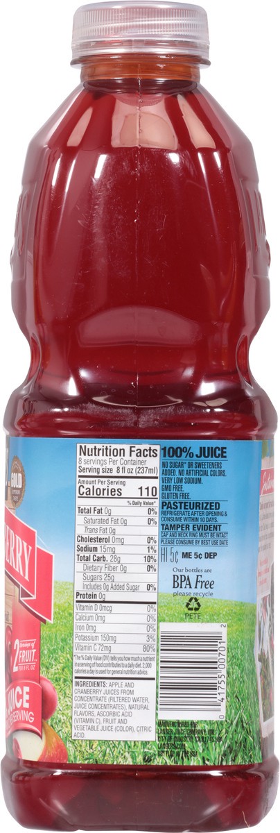 slide 2 of 9, Langers Apple Cranberry 100% Juice - 64 fl oz, 64 fl oz