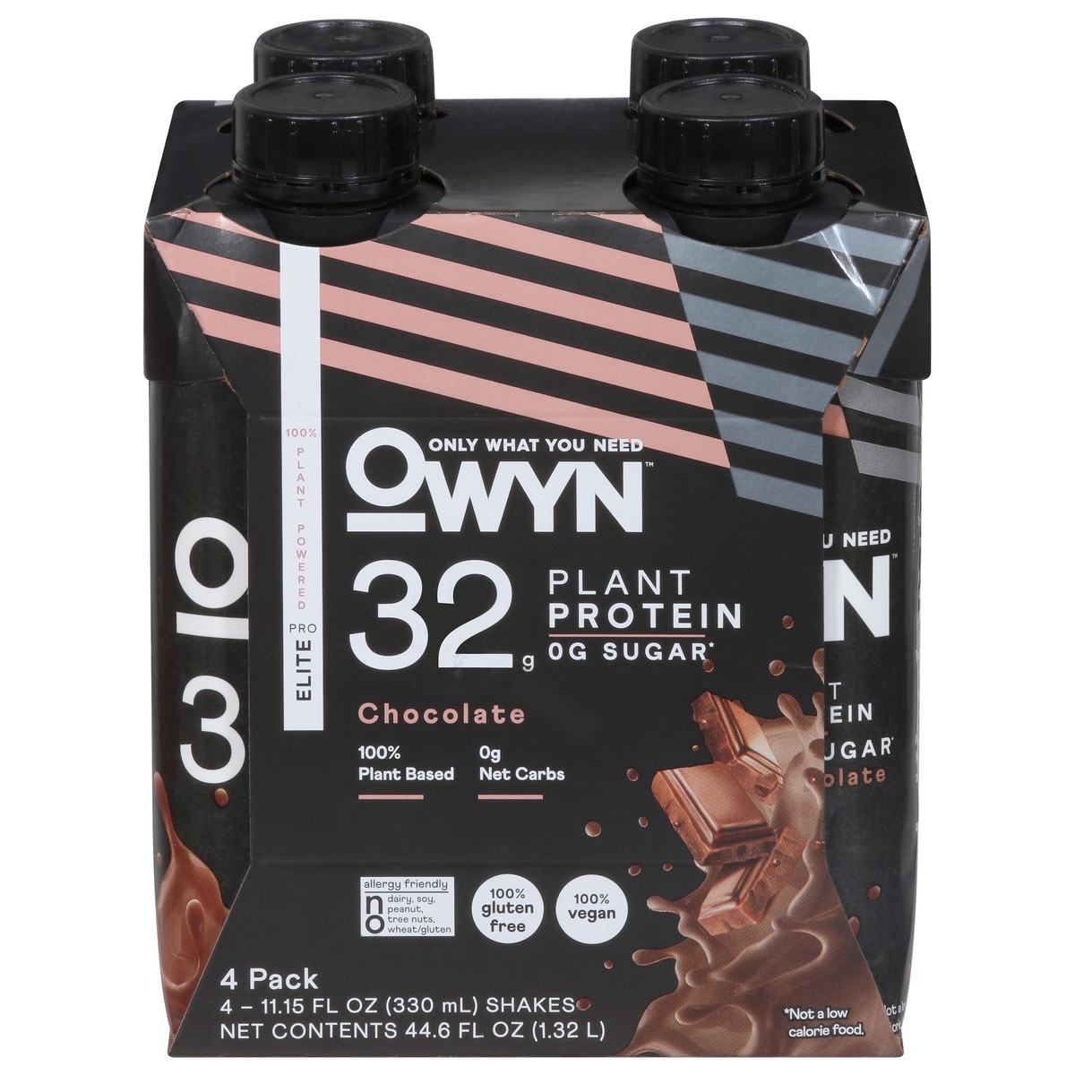 slide 1 of 9, OWYN Pro Elite Plant Protein Chocolate Shakes - 4 ct, 4 ct