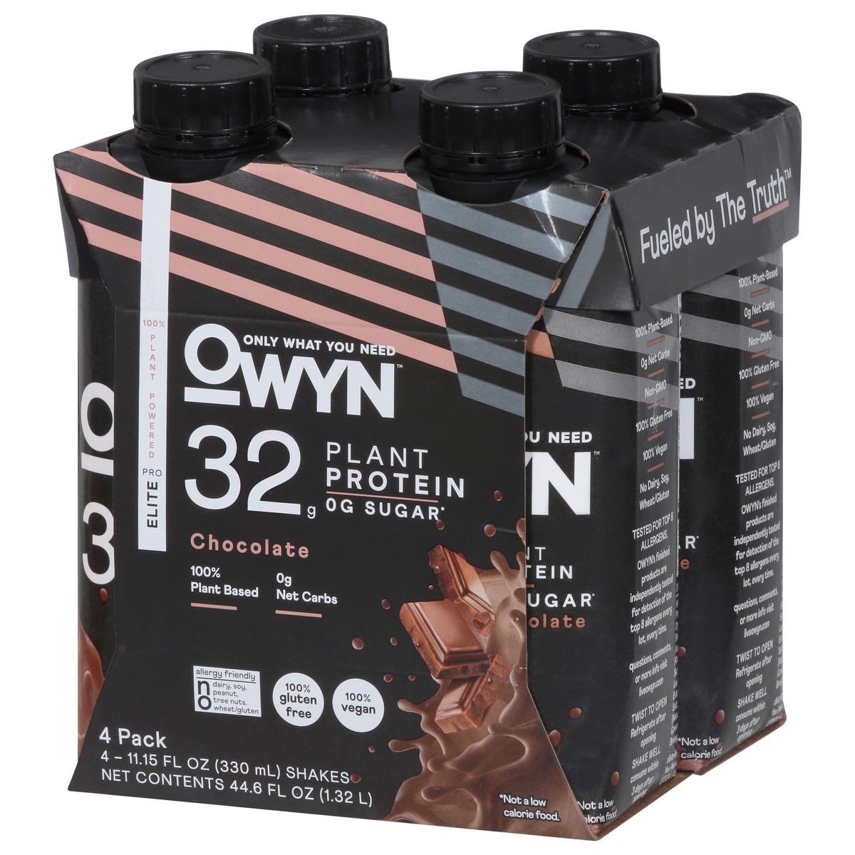 slide 3 of 9, OWYN Pro Elite Plant Protein Chocolate Shakes - 4 ct, 4 ct