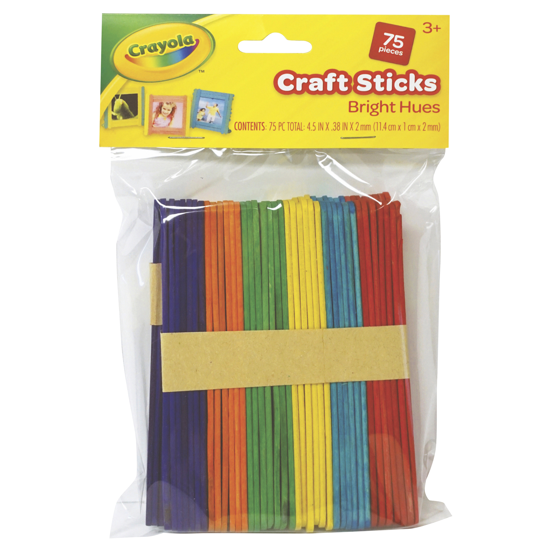 slide 1 of 1, Crayola Craft Sticks, Natural, 1 ct