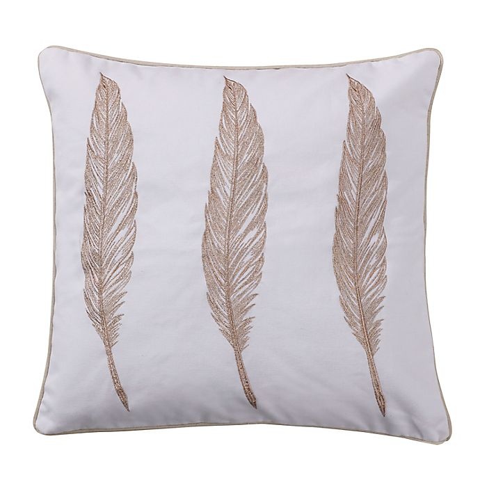 slide 1 of 2, Levtex Home Pisa Feather Square Throw Pillow - White, 1 ct