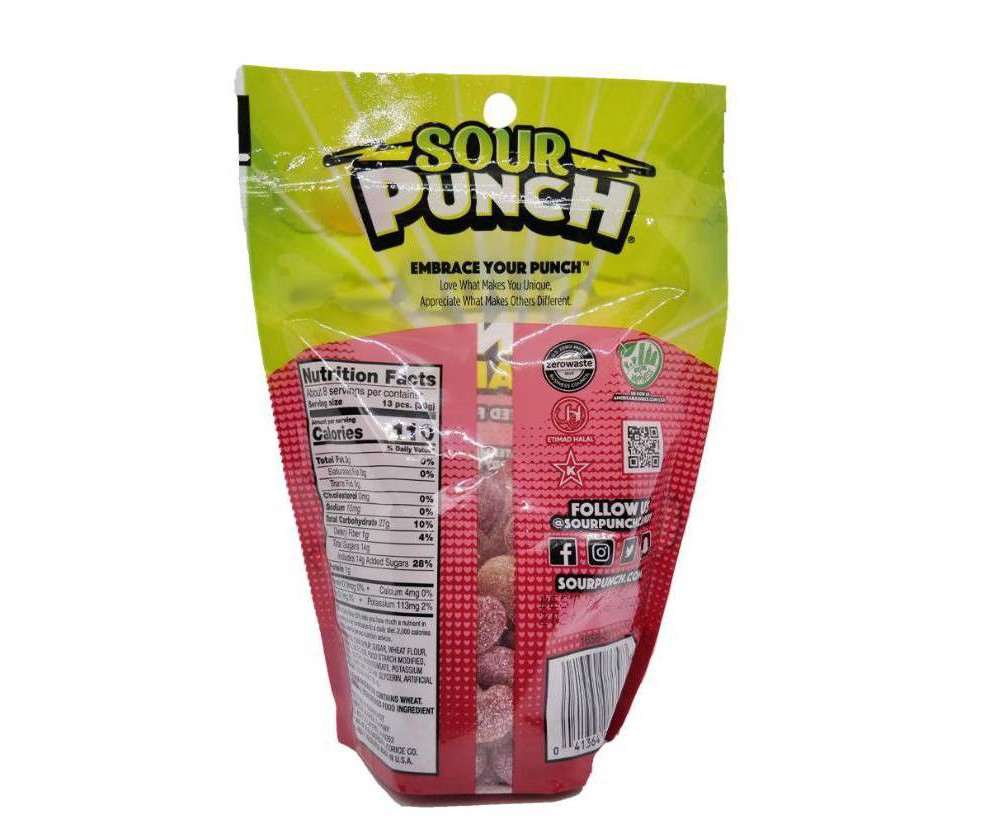 slide 2 of 4, Sour Punch Val Hearts, 7 oz