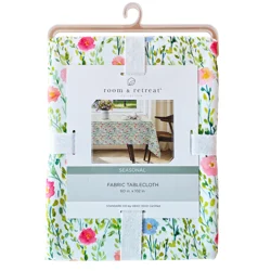 Room & Retreat Marion Floral Oblong Printed Tablecloth, Multi, 60 In X 102 In