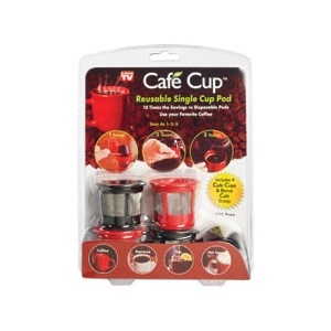 slide 1 of 1, Café Cups Reusable Single Cup Pod, 4 ct