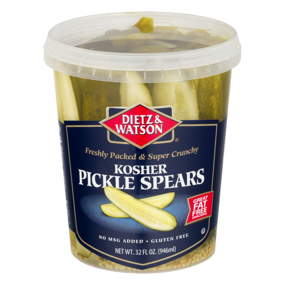 slide 1 of 1, Dietz & Watson Kosher Pickle Spears 32 fl oz, 32 oz