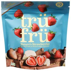 Tru Fru Nature's Strawberries Frozen Fresh in White & Milk Chocolate