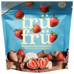 Tru Fru Nature's Strawberries Frozen Fresh in White & Milk Chocolate
