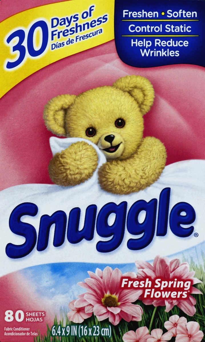 slide 4 of 5, Snuggle Fresh Spring Flowers Dryer Sheets, 80 ct