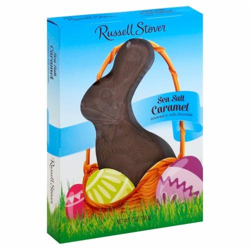 slide 1 of 1, Russell Stover Sea Salt Caramel Rabbit Covered In Milk Chocolate, 7 oz