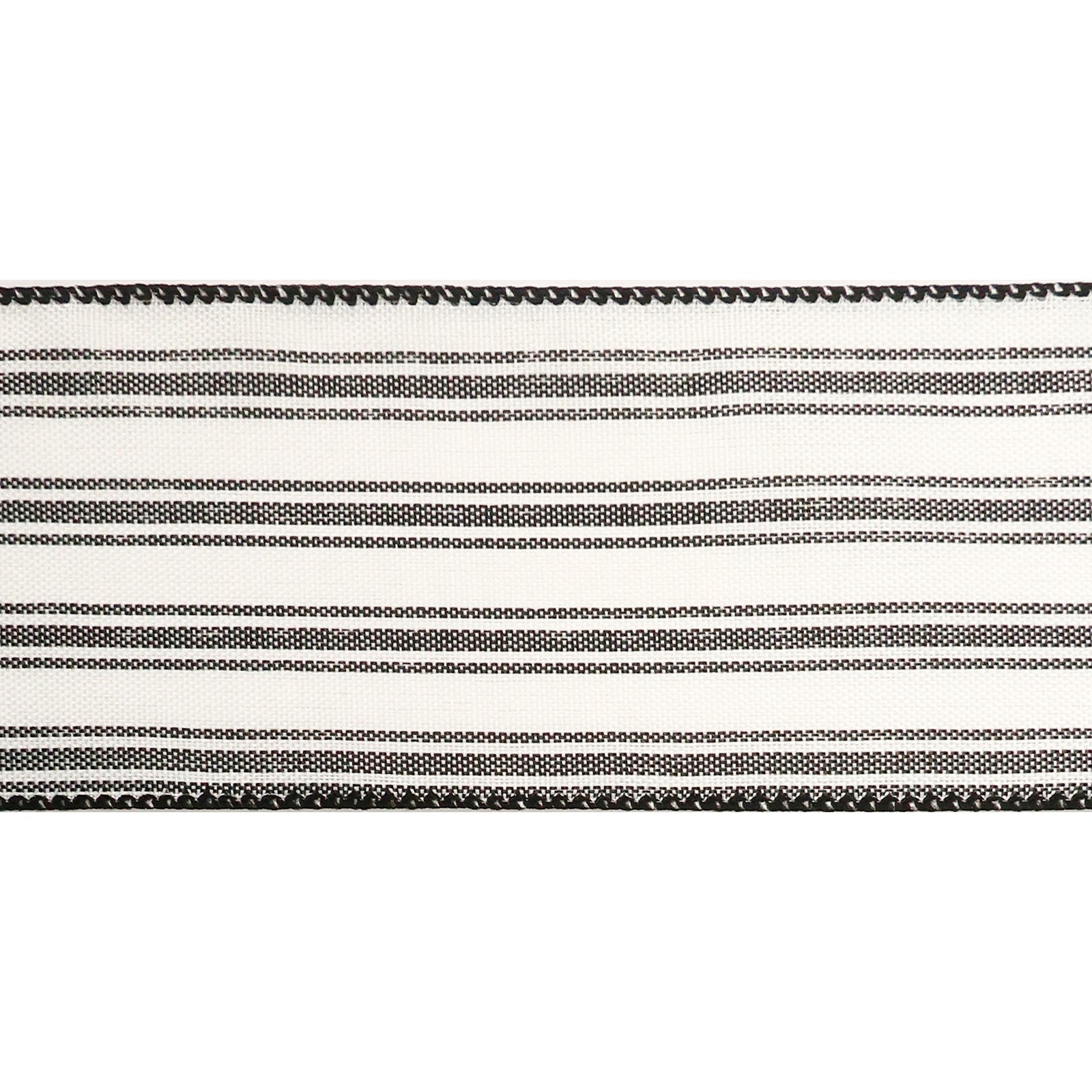 slide 2 of 4, 2.5" X 25ft. Faux Linen Wired Stripe Ribbon By Celebrate It, 2.5 in x 25 ft