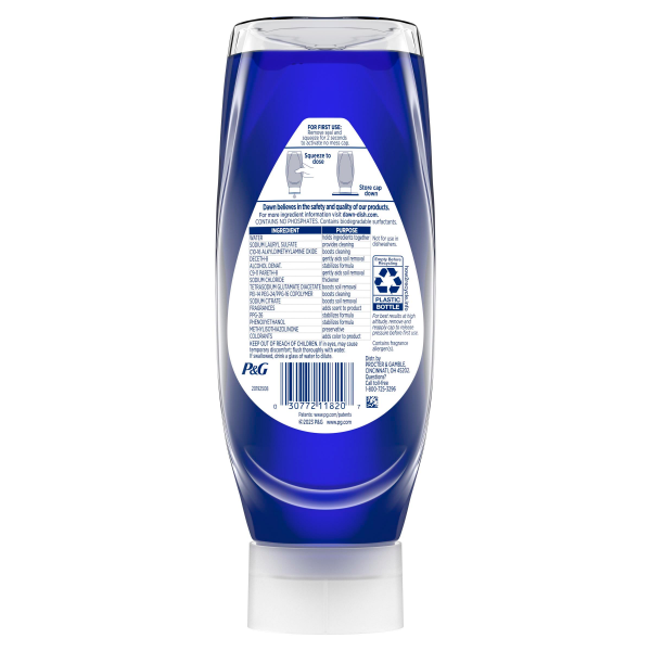 slide 11 of 29, Dawn Platinum Bleach Alternative EZ-Squeeze Dish Soap, Dishwashing Liquid, Clean Lemon, 18 fl oz