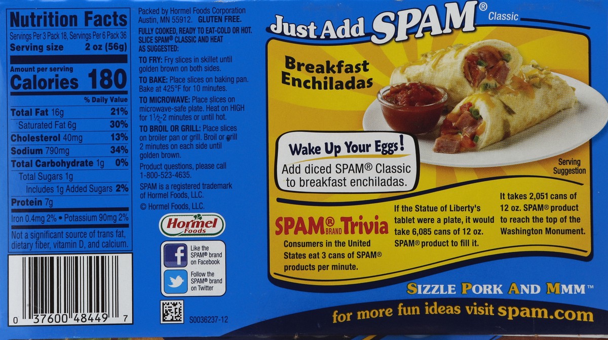 slide 1 of 5, Spam Spam 3 ea, 3 ct
