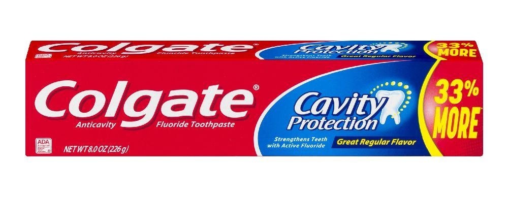 slide 1 of 3, Colgate Cavity Protection Toothpaste with Fluoride, Great Regular Flavor - 8.0 Ounce, 8 oz