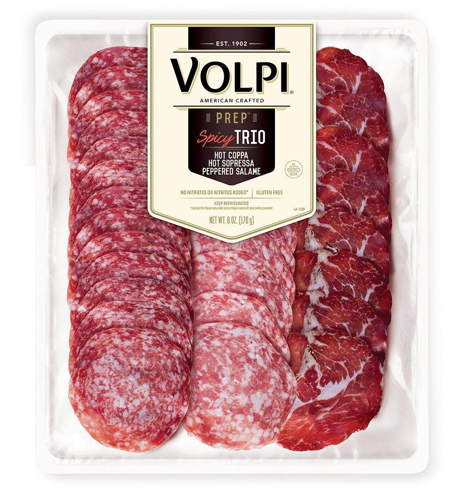 slide 1 of 1, Volpi Spicy Trio Hot Coppa/hot Sopressa/capocolla, 6 oz