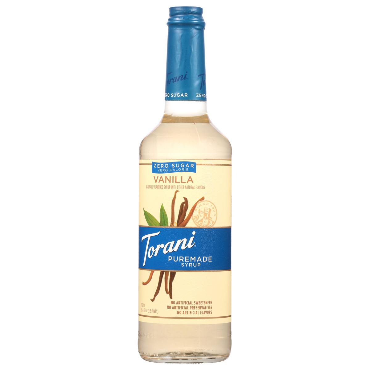 slide 6 of 15, Torani Zero Sugar Zero Calories Vanilla Puremade Syrup 25.4 fl oz, 25.4 fl oz