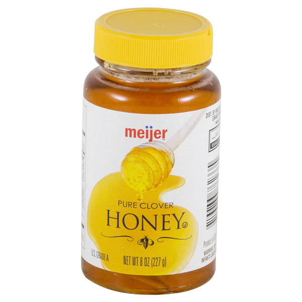 slide 1 of 1, Meijer Pure Clover Honey, 8 oz