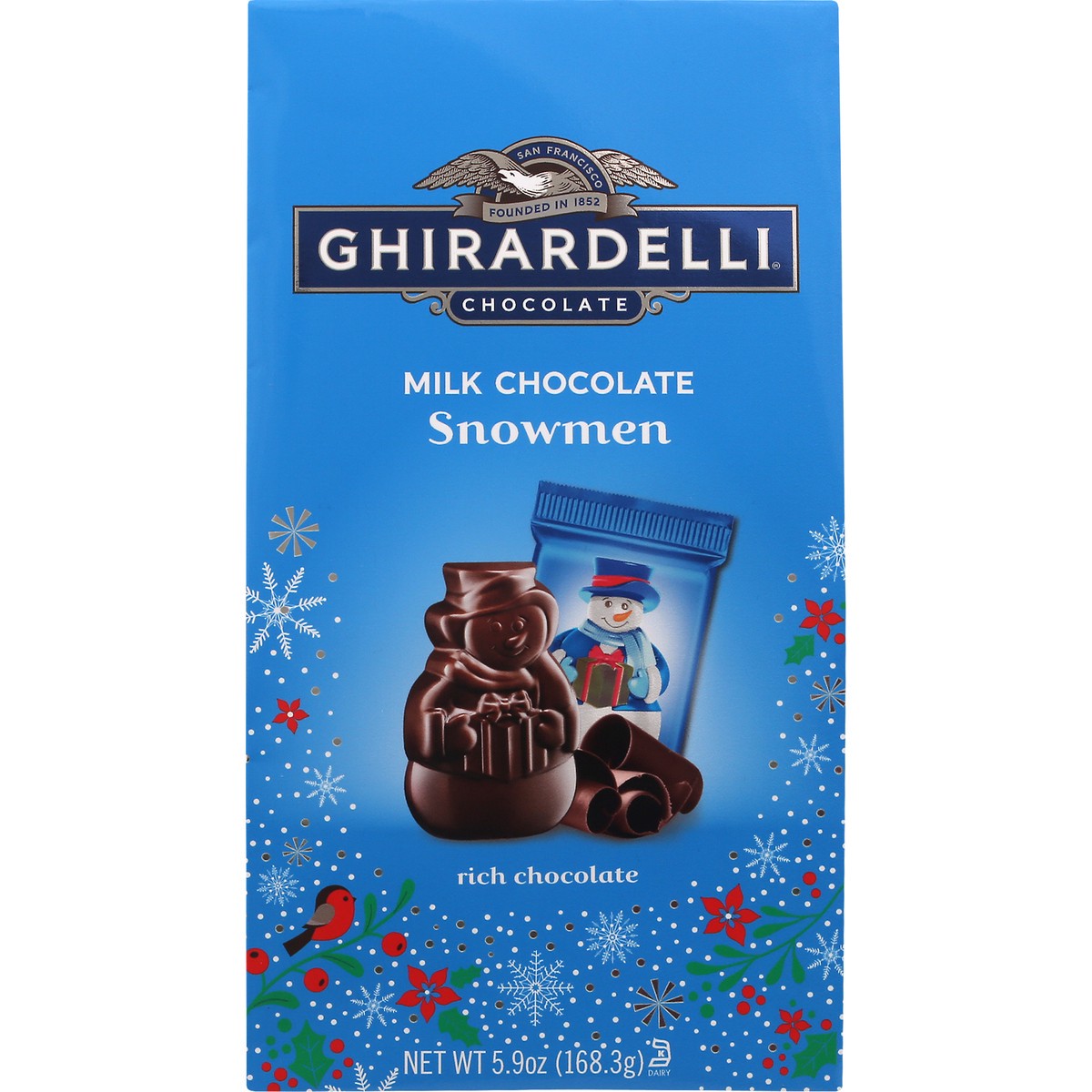 slide 1 of 10, Ghirardelli Milk Chocolate Snowmen, 5.9 oz