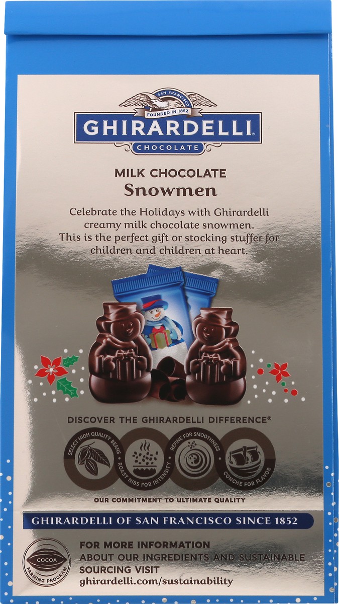 slide 10 of 10, Ghirardelli Milk Chocolate Snowmen, 5.9 oz