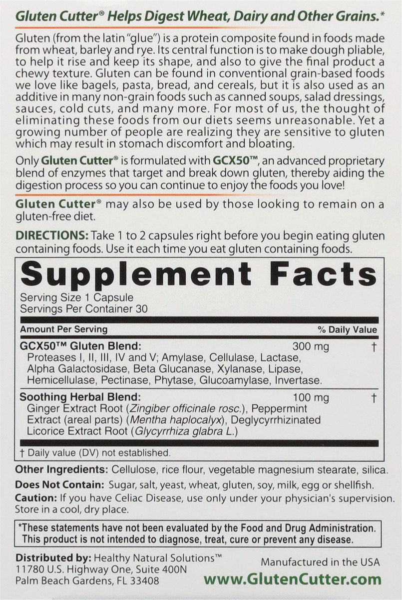 slide 14 of 14, Healthy Digestives Capsules Gluten Cutter 30 Capsules, 30 ct