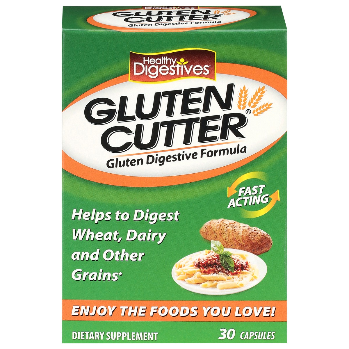 slide 1 of 14, Healthy Digestives Capsules Gluten Cutter 30 Capsules, 30 ct