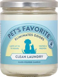 Pet's Favorite Clean Laundry Hand-Poured Candle - 1 ea Jar