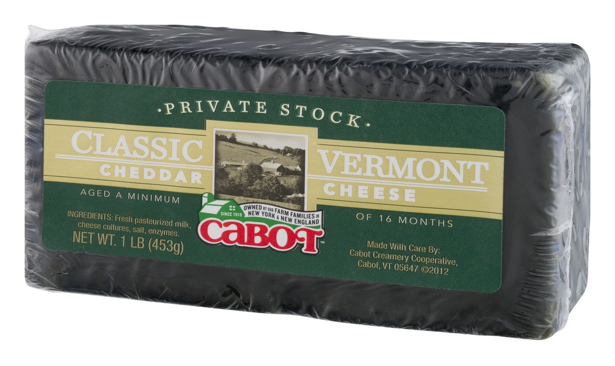 slide 4 of 9, Cabot Cheese Cheddar Classic Vermont Private Stock, 1 lb