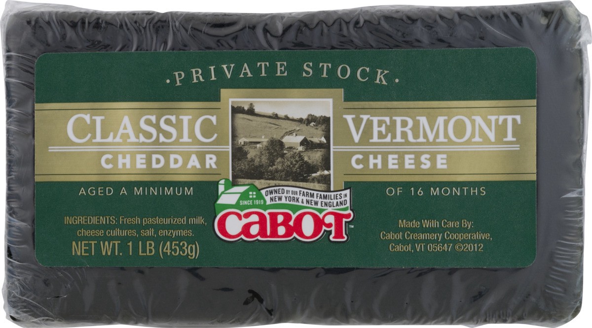 slide 8 of 9, Cabot Cheese Cheddar Classic Vermont Private Stock, 1 lb