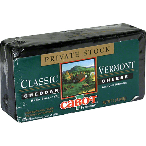 slide 1 of 1, Cabot Cheese Cheddar Classic Vermont Private Stock, 1 lb