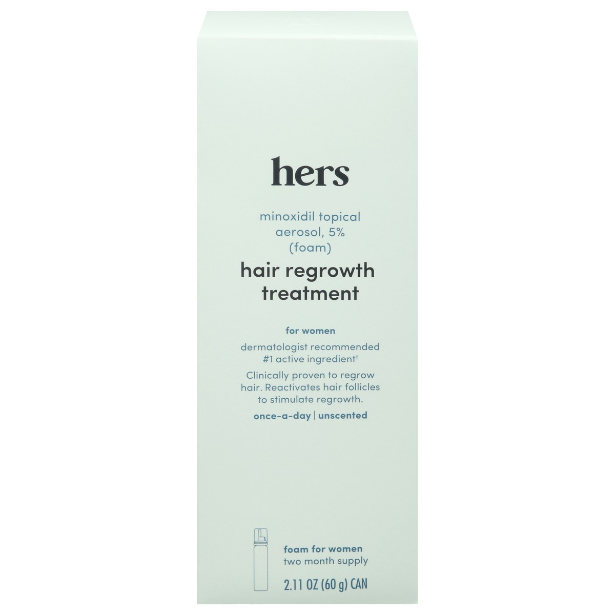slide 1 of 1, Hers Unscented Hair Regrowth Treatment for Women 2.11 oz, 2.11 oz