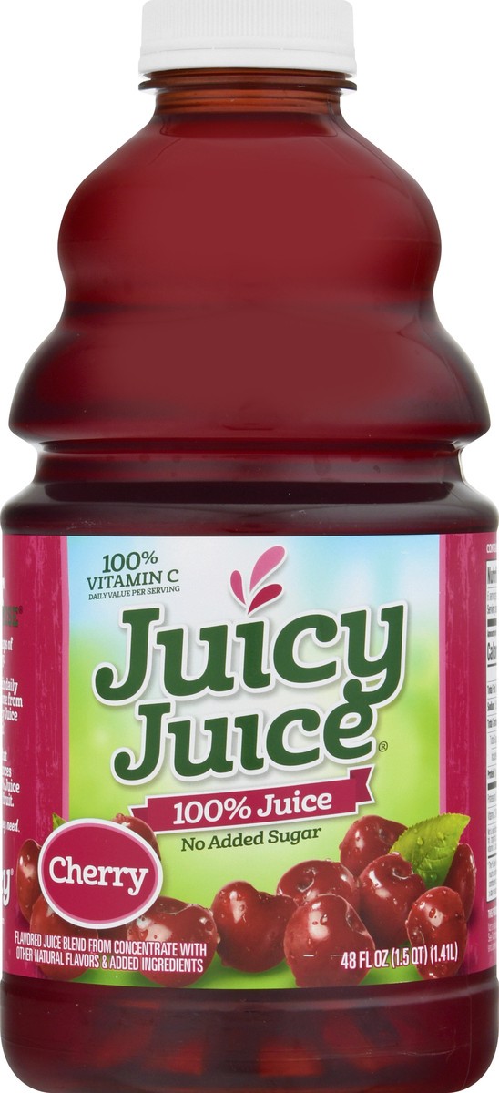 slide 3 of 12, Juicy Juice 100% Juice, Cherry, 48 FL OZ Bottle, 48 fl oz