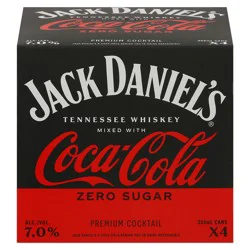 Jack Daniel's Tennesse Whiskey Coca Cola Cocktail 4 - 355 ml Cans
