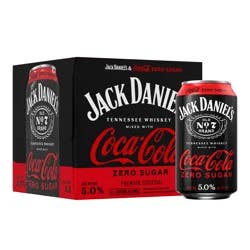 Jack Daniel''s Tennesse Whiskey Coca Cola Cocktail 4 - 355 ml Cans