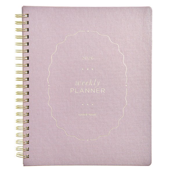 slide 1 of 4, Russell & Hazel 2026 Russell & Hazel Weekly Planner, 9"" x 11"", Blush, January To December, 105859, 1 ct